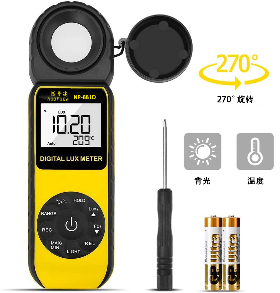 Photography Hp - Digital Lux Meter 400K Lux LCD