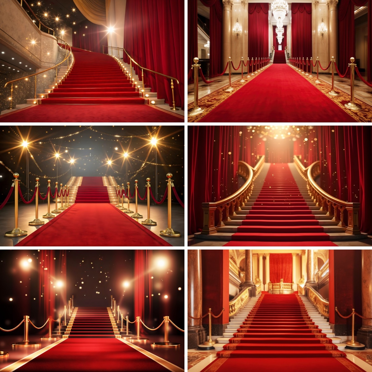 Photography Award - Red Carpet Theme Background Collection Gold