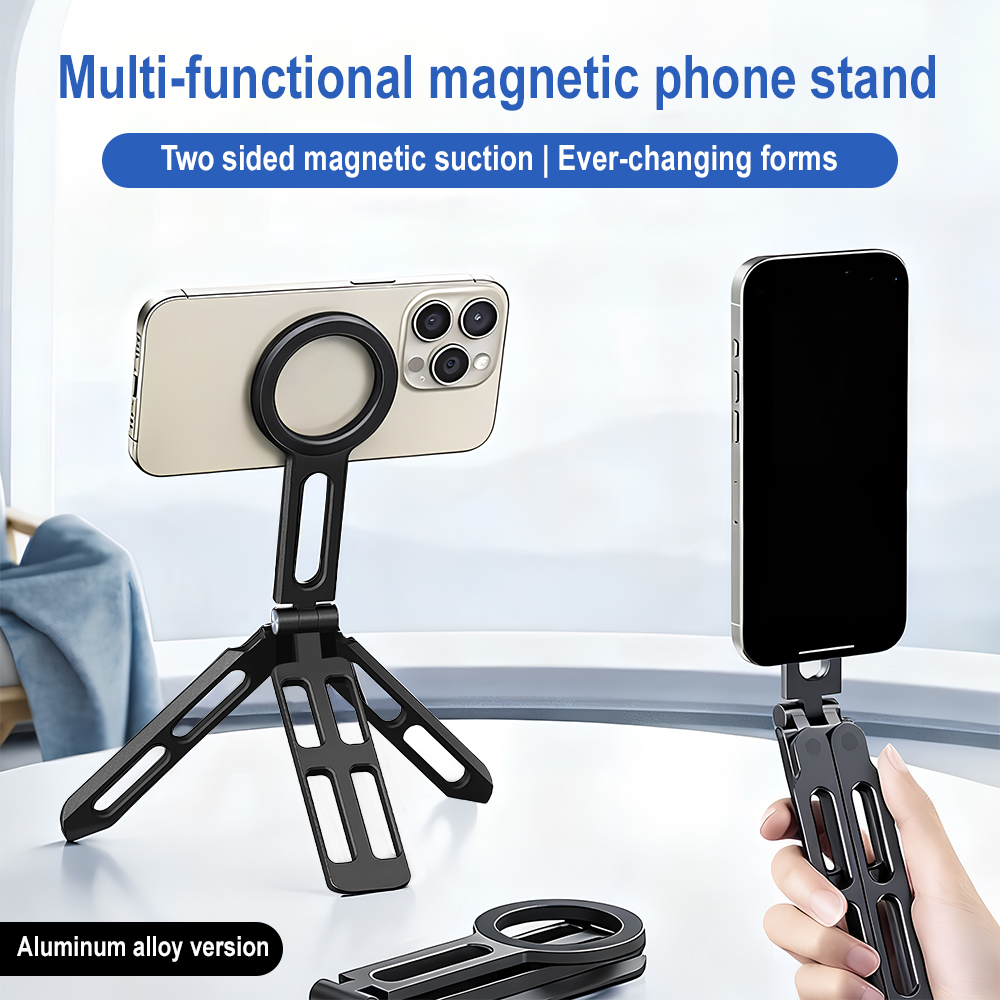 Photography Angles - Magnetic Phone Holder Four-axis 360° Rotation