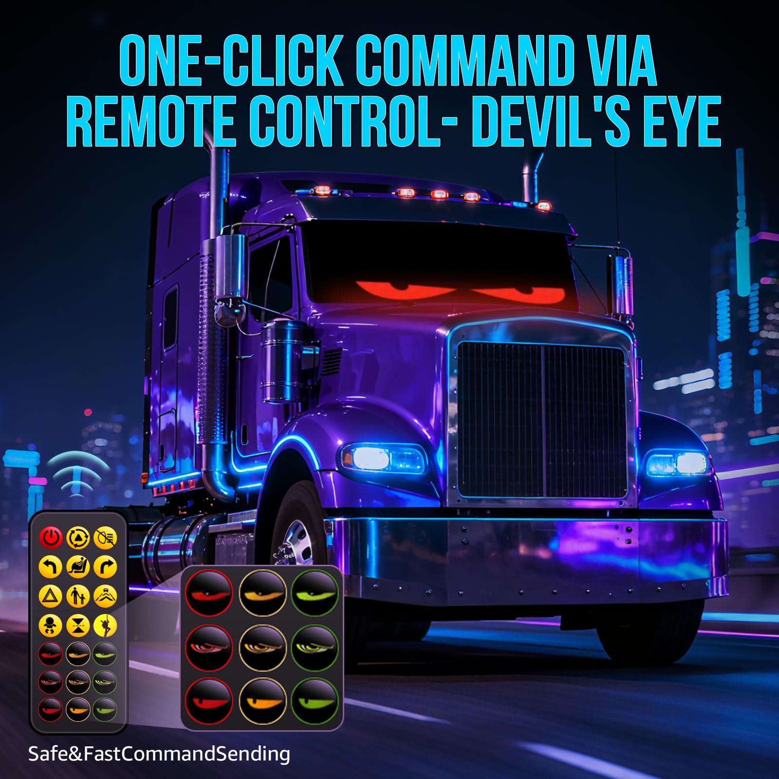 LED Car Windshield Truck Eye R - огляд і ціна Video Led Light Panel