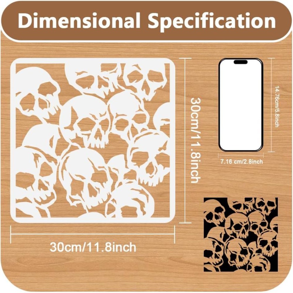 Skulls Stencil for Painting 11 - огляд і ціна Photography Model
