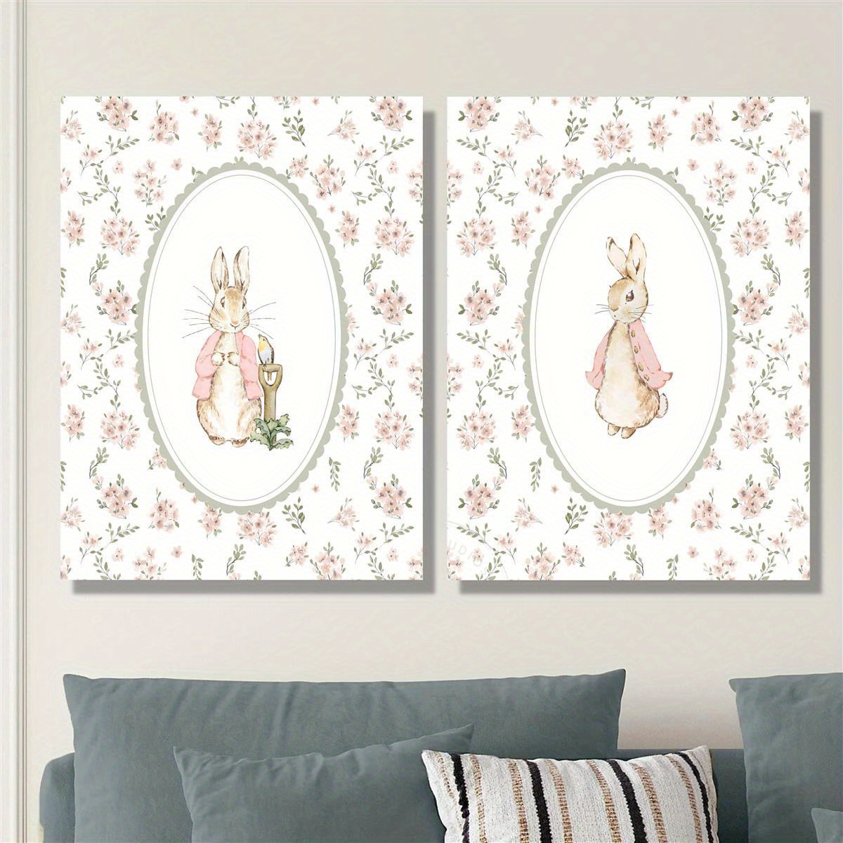 2pcs Retro Easter Rabbit Canva - огляд і ціна Photography Design