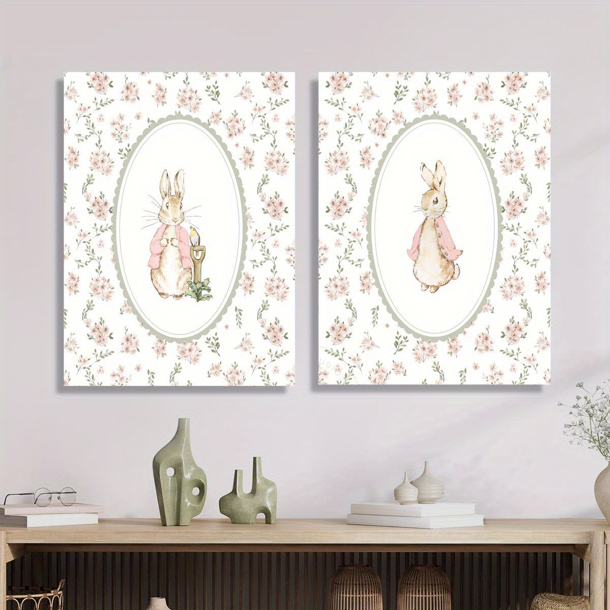 2pcs Retro Easter Rabbit Canva - огляд і ціна Photography Design