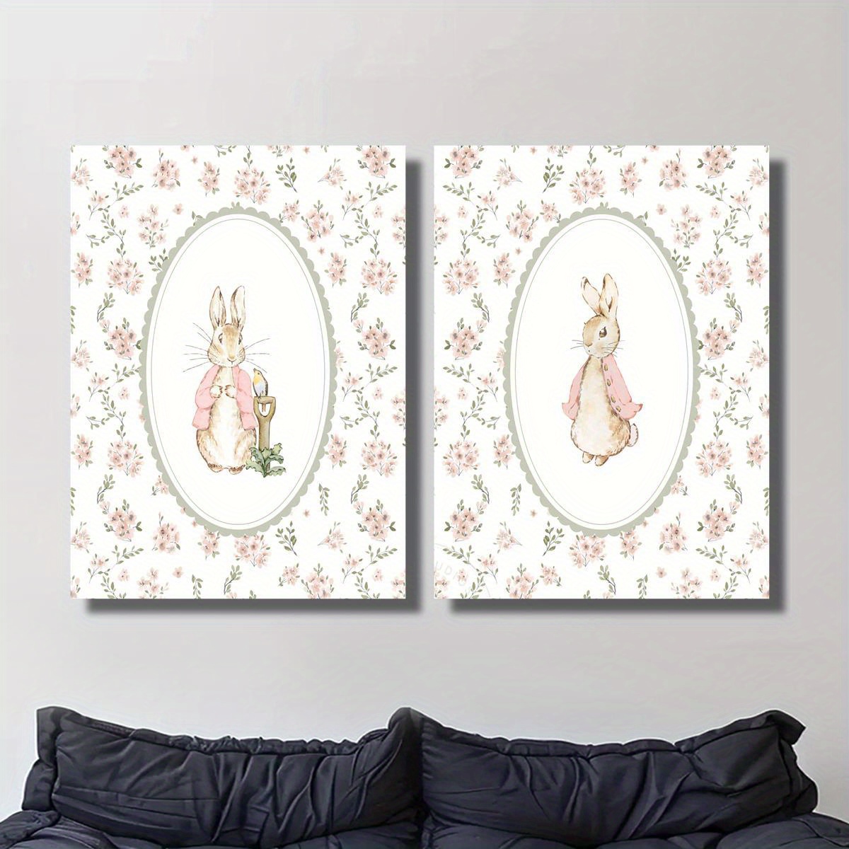 2pcs Retro Easter Rabbit Canva - огляд і ціна Photography Design