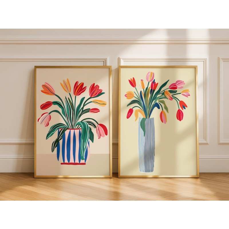 2pcs Tulip Flowers Canvas Wall - огляд і ціна Photography Design