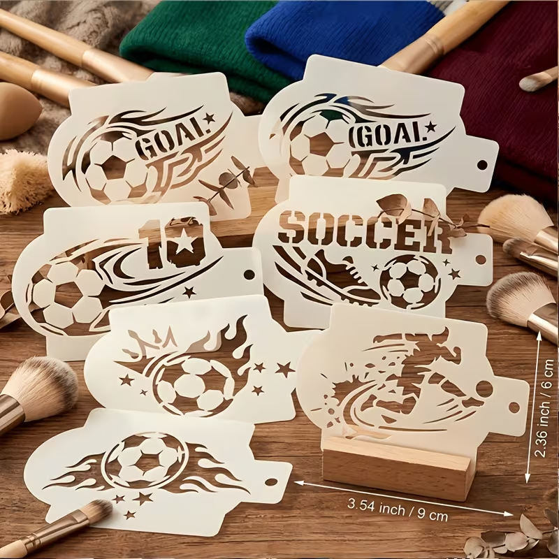 6Pc Football Stencils for Pain - огляд і ціна Photography Model